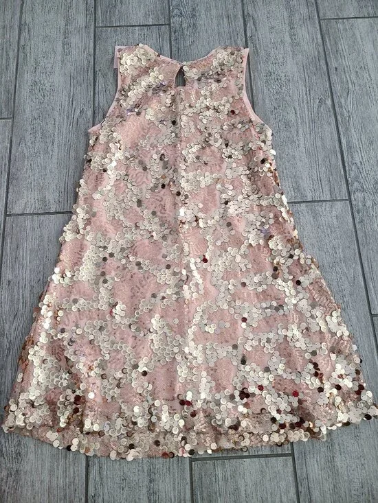 Franki by Francesca’s Sequin Dress Pink Gold Youth Girls Size 8 NWT - Picture 9 of 9